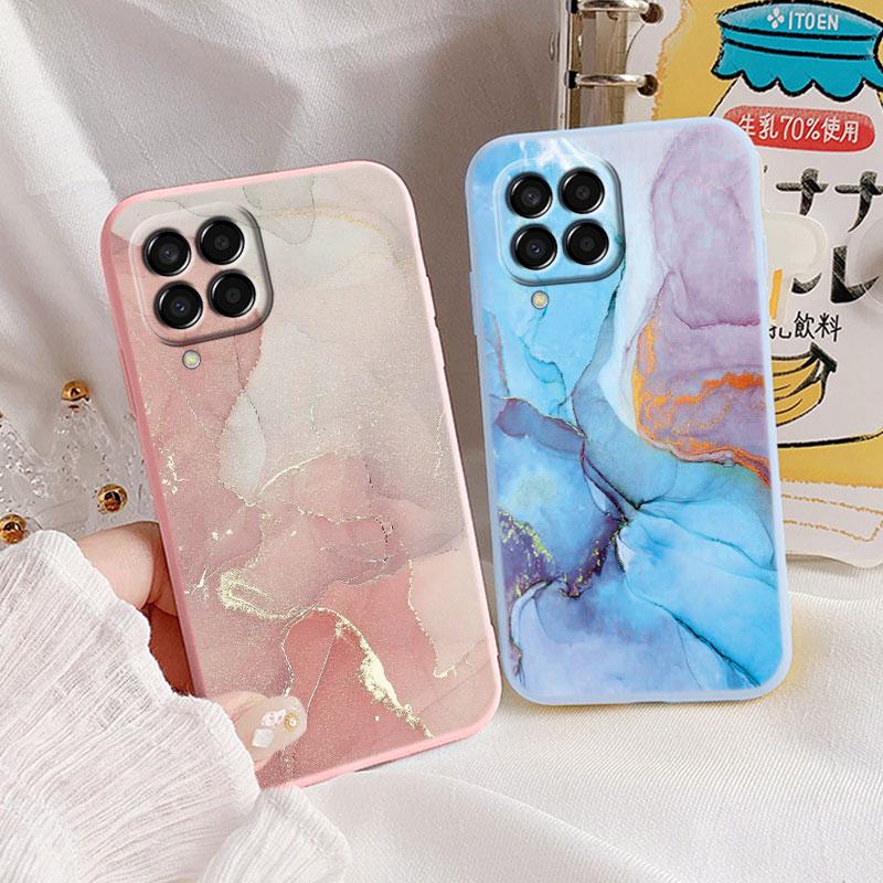 Case For Samsung Galaxy M33 M53 5G Phone Cover Vintage Marble Watercolor Painting Silicone tpu Funda For Samsung M55 M54 M34 M13