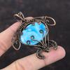 Hemimorphite Pendant Copper Wire Wrapped Pendant Real Gemstone Pendant Hemimorphite Copper Jewelry Handmade Tortoise Pendant Engagement Gift
