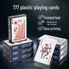 Cărți de joc 777 Impermeabile Durabile din Plastic Mătăsos Mat - Rezistente la Uzură, Lavabile și Antideformare