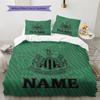 Custom Name Newcastle United Pattern Bedding Quilt Set  Home Decoration  Gift (1 * duvet cover + 2 * pillowcase  without core)