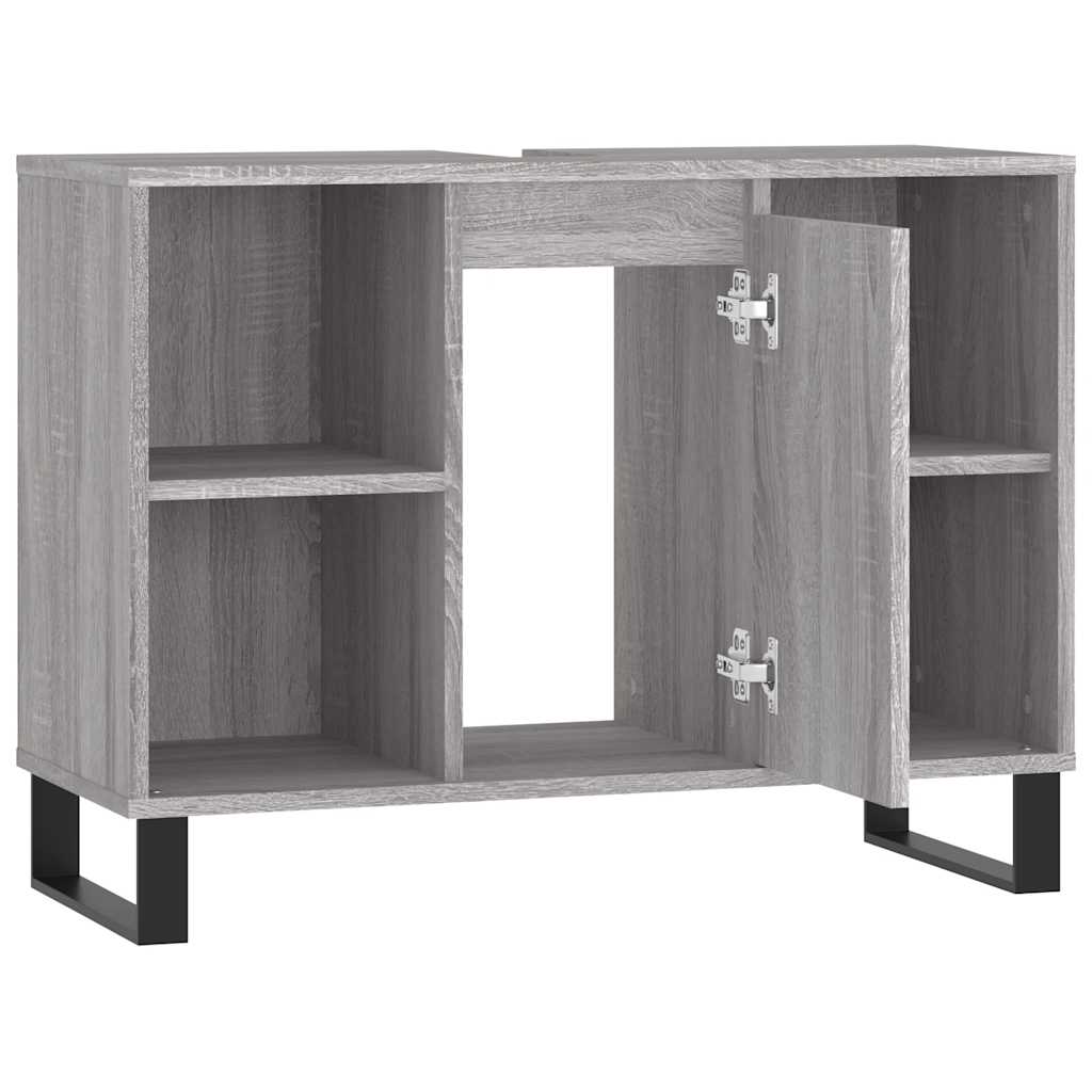 Bathroom Cabinet Grey Sonoma 80 x 33 x 60 cm Engineered Wood