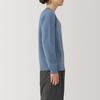 MUJI Washable Milan Rib Crew Neck Size AA0QYA4A Men's Sweater, Blue, L,