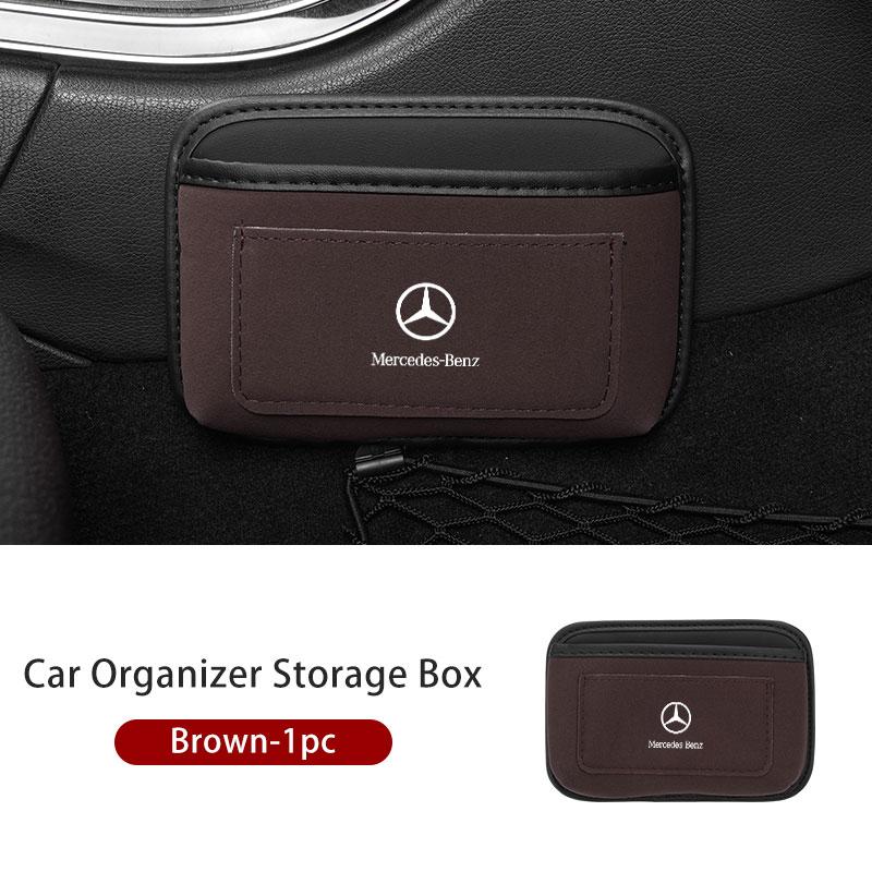 CRS1 Car Storage Pocket Sticky Side Door Hanging Phone Purse Box For Mercedes Benz W202 W212 W126 W140 W168 W177 CLS GLE GLC GLS CLA