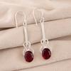Pink Rubellite Gemstone 925 Sterling Silver Jewelry Handmade Drop Earrings 1.76" EE-171-11