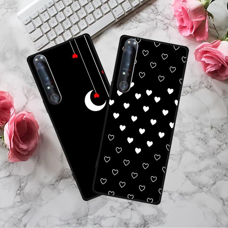 Simple Color Painted TPU Soft Shell Phone Case with Hollow Design for Sony 1 IV