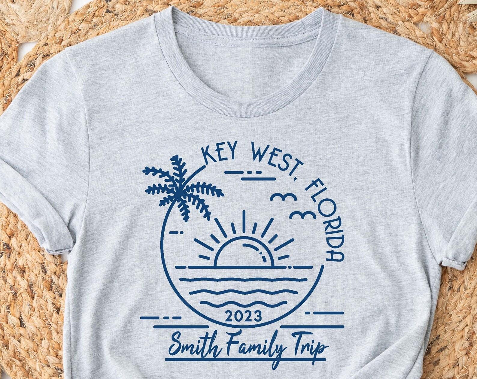 Custom Beach Vacation Shirts: Personalized, Matching Family Trip T-Shirts Hawaii Maui Cruise Caribbean Cancun West Palm Beach Key West Keys 4XL