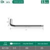 SATA Hex Key L-Type Flat & Ball Head Metric Screwdriver, Sizes 82104-82119