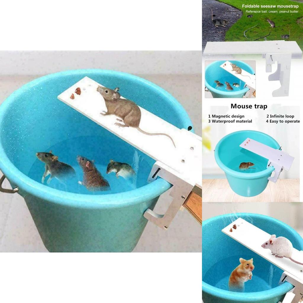 Mouse Trap Catch Rat Trap Catch Walk The Plank Humane Bucket Mice Auto New Reset
