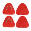 4 Pcs D Ring Patch Stainless Steel D Ring Pad for Inflatable Boat Surfboard Dinghy Paddle Board Red