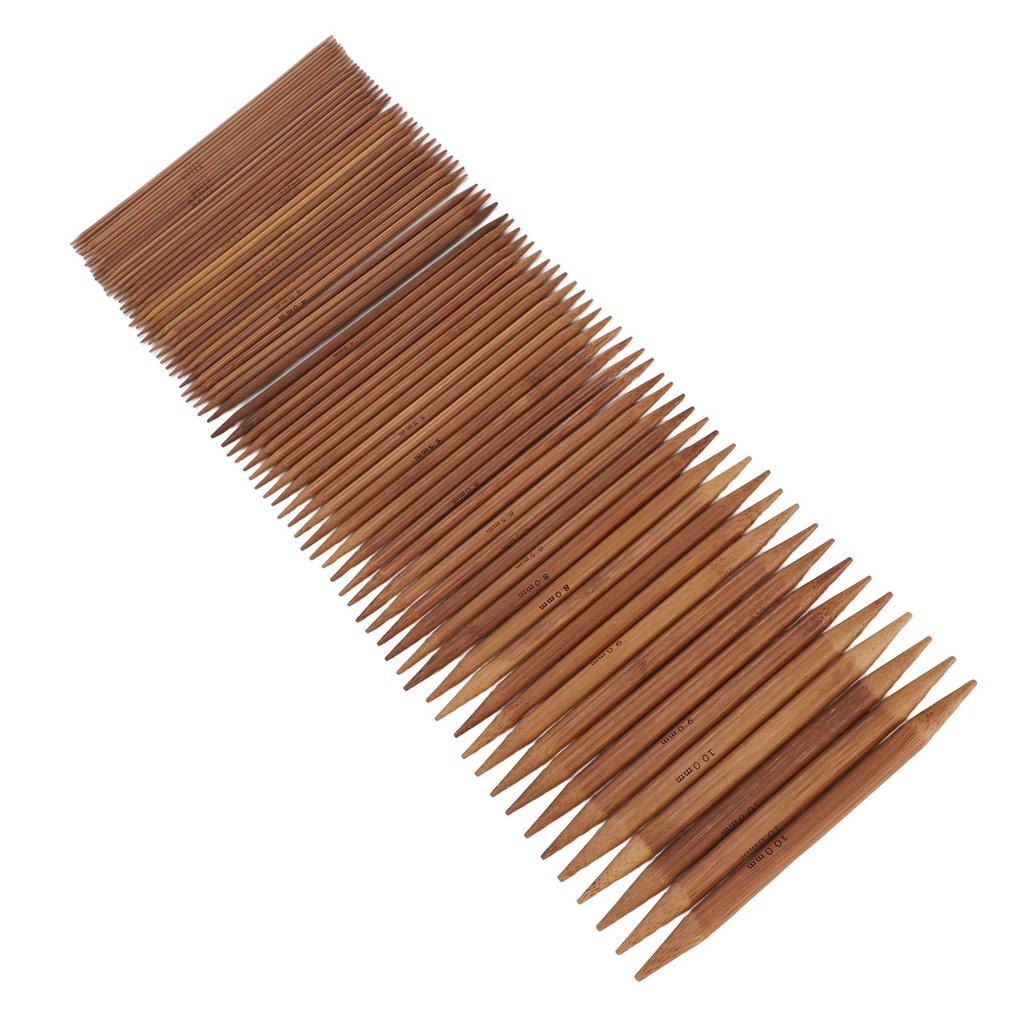 75 Pieces Knitting Needles Set Carbonized Bamboo Sweater   Double Pointed Knitting Needles