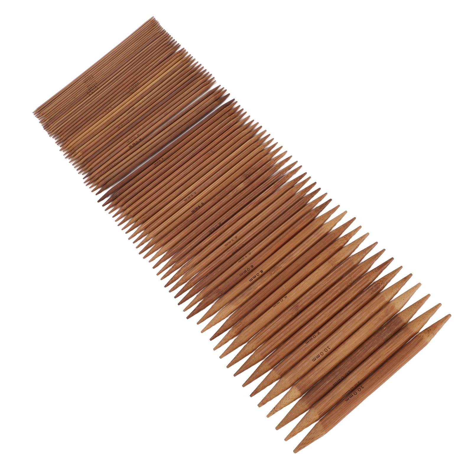 

Набор из 75 штук спиц для вязания, карбонизированный бамбук, для свитера, для DIY, двуострые спицы 5,9 дюйма 5.9in Length