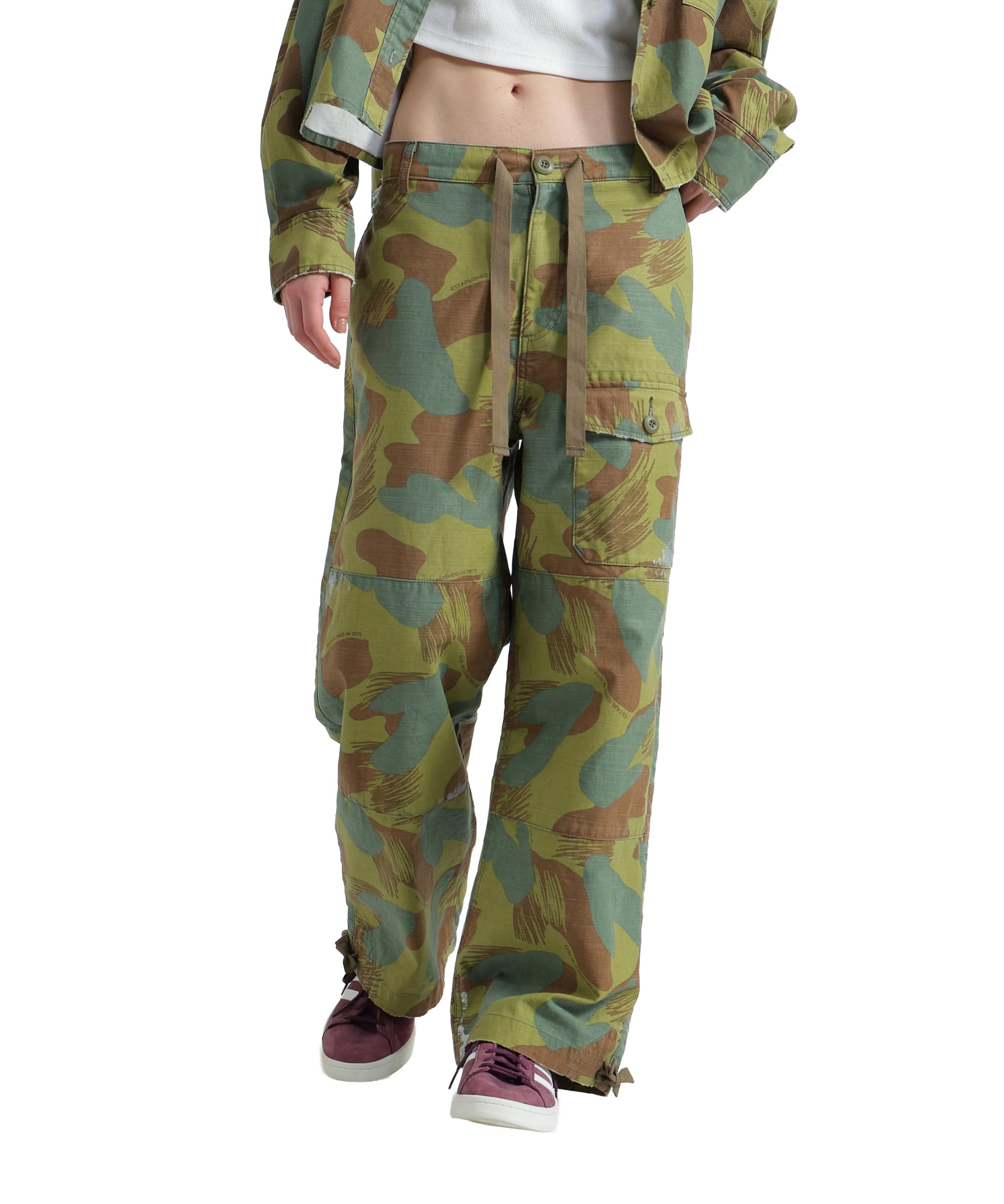 

AVIREX CAMOUFLAGE CARGO LONG PANTS Women s S 310 Olive 783-5210602