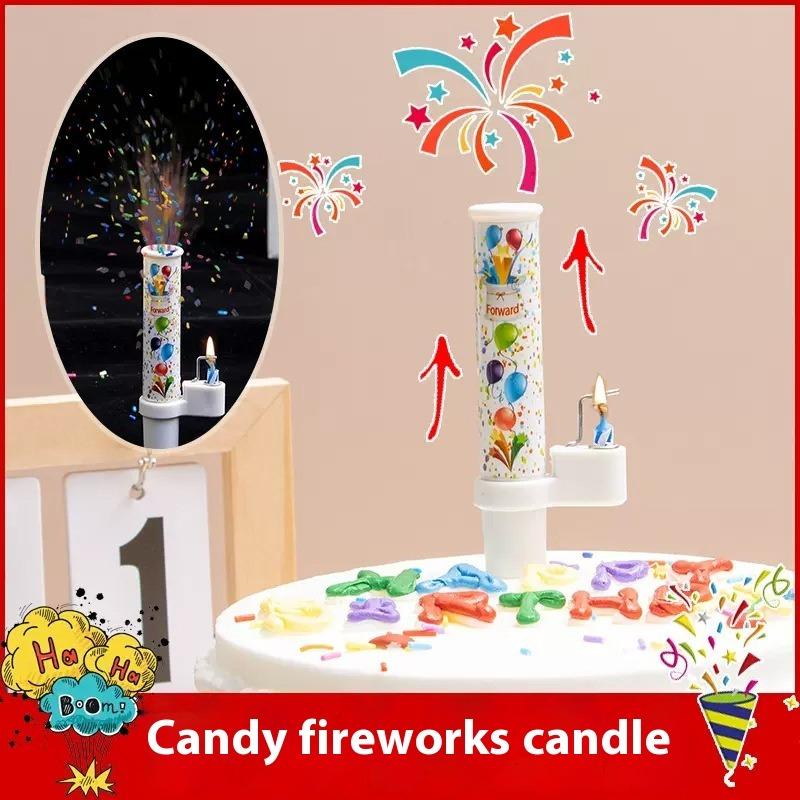 1/2/5 PCS Novel Birthday Candles Creative Birthday for Party Candy Jet and Supplies Pop up Happy Birthday Party Cake Decoration