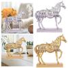 Resin Horse Statue Art Miniatures Figurine Nordic Style Horse Ornaments  Christmas