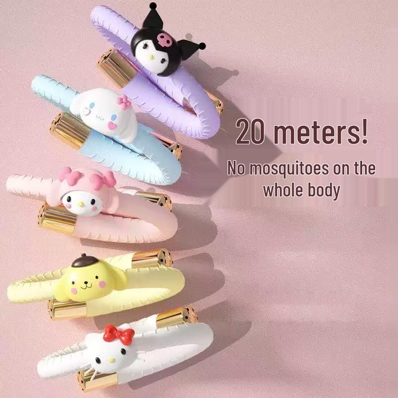 Sanrio Kuromi Mosquito-Repellent Wristband for Kids & Adults with Essential Oils