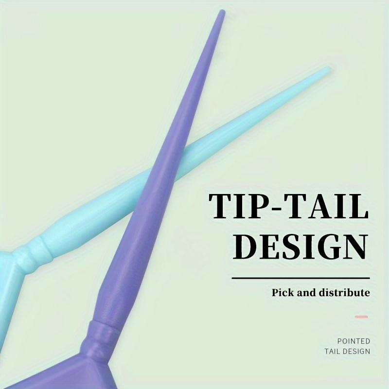 Profesjonalny Salonowy Grzebień do Farbowania Włosów z Nylonowym Włosiem, Spiczasty Ogon do Precyzyjnej Aplikacji, Grzebień do Modelowania Fryzjerski i Narzędzia do Trwałej Ondulacji