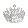 European wedding retro baroque large crown white rhinestone round queen crown full crown