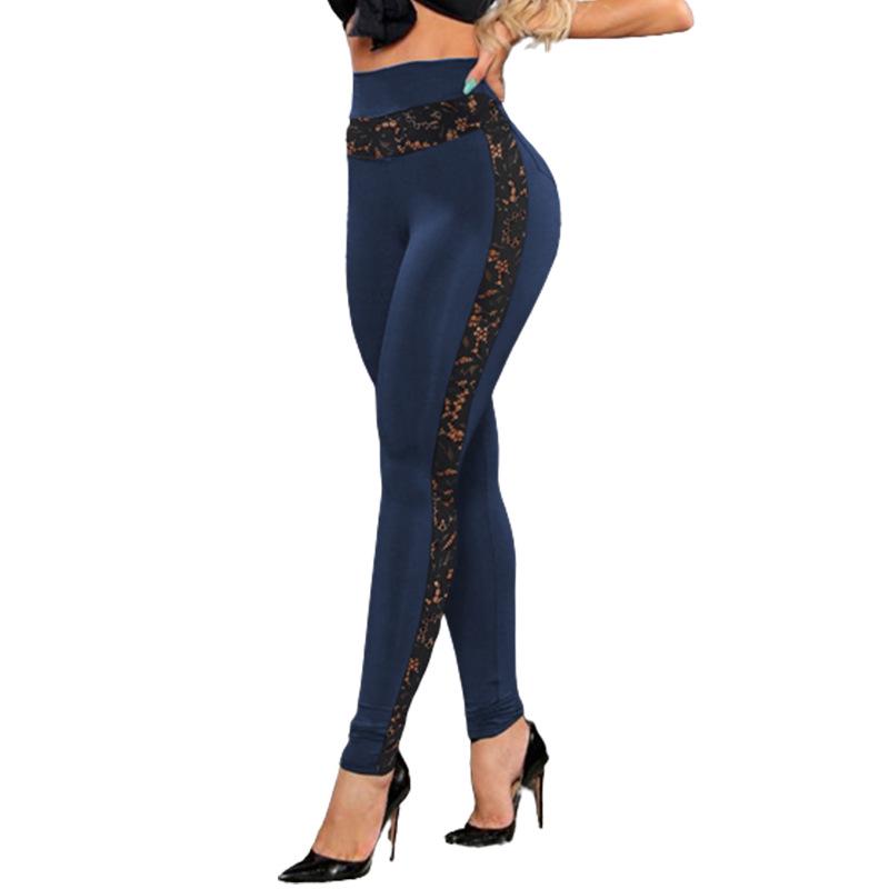 European Summer 2026 Women's Lace Patchwork Butt-Lifting Yoga Pants