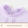Classic Teddy Girls' Ruffled Collar Long-Sleeve T-Shirt