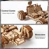 3D Wooden Puzzle for Adults Lunar Rover Wooden Model Building Set Mechanical Lunar Terrain Vehicle Construction Craft DIY Gift