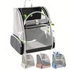 Foldable and Ventilated Pet Backpack-style Carrier Is Equipped with a Ventilation System and Safety Belt System, Suitable for Travel, Hiking,