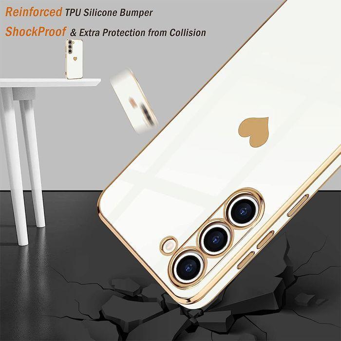 Coque de Protection - BOOLING - Samsung Galaxy A17 4G/5G - Motif Cœur - Blanc - 2 Verres Trempés
