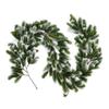 1pcs Artificial Christmas Garland Pine Cypress White and Green Garland Seasonal Plants for Holiday Xmas Outdoor Winter Decor