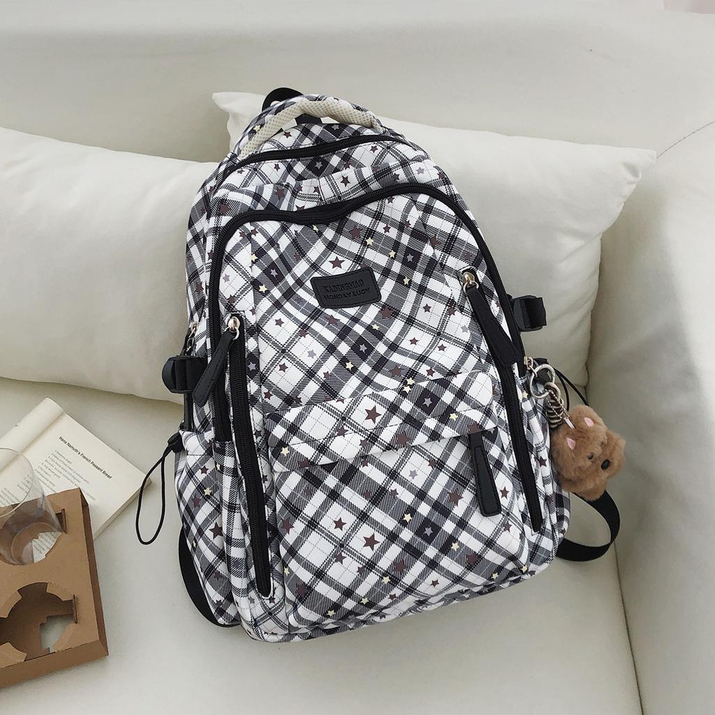 Cartable féminin haute valeur couleur contrastante polyvalent style collège grande capacité cartable étudiant lycée collège sac à dos loisirs voyage