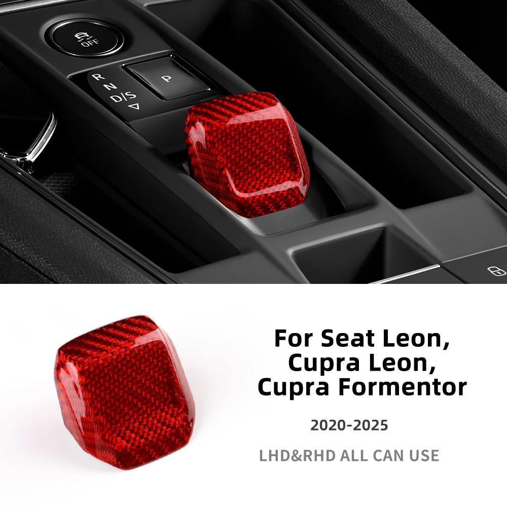 

For Seat Leon MK4 Cupra Leon Cupra Formentor 2020 2021 2022 2023 2024 2025 Real Dry Carbon Fiber LHD RHD Gear Shift Konb Trim