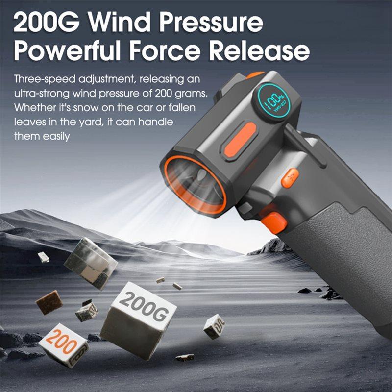 Rechargeable Air Duster Electric Turbo Fan Jet Fan 3-Speed Adjustable For Car Cleaning