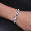 Tarnish Resistant 316L Stainless Steel Cuban Link Bracelet with Box Clasp Gold Silver Hip Hop Curb Chain Jewelry for Men