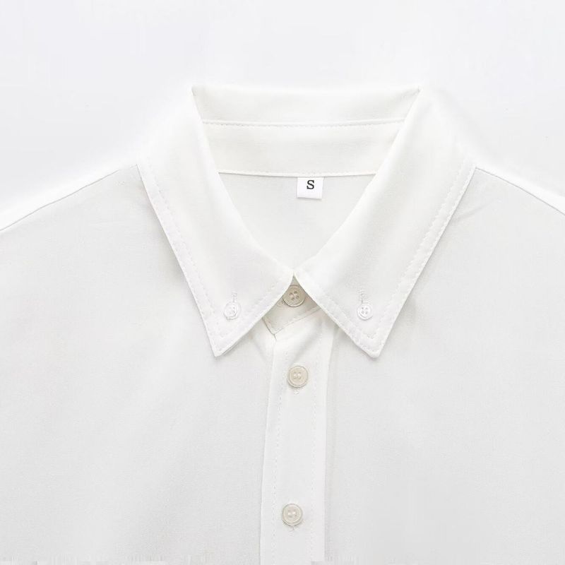 Kaslead New Arrival Women's Fashion Style Stylish Simple and Versatile Stripes Poplin Shirt 8717631