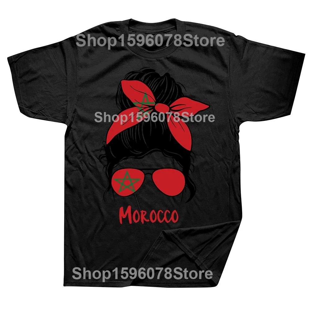 Vtipné Maroko Fotbal Marocký Fotbal Trička Grafická Bavlna Streetwear Krátký Rukáv Narozeninové Dárky Tričko Pánské Oblečení