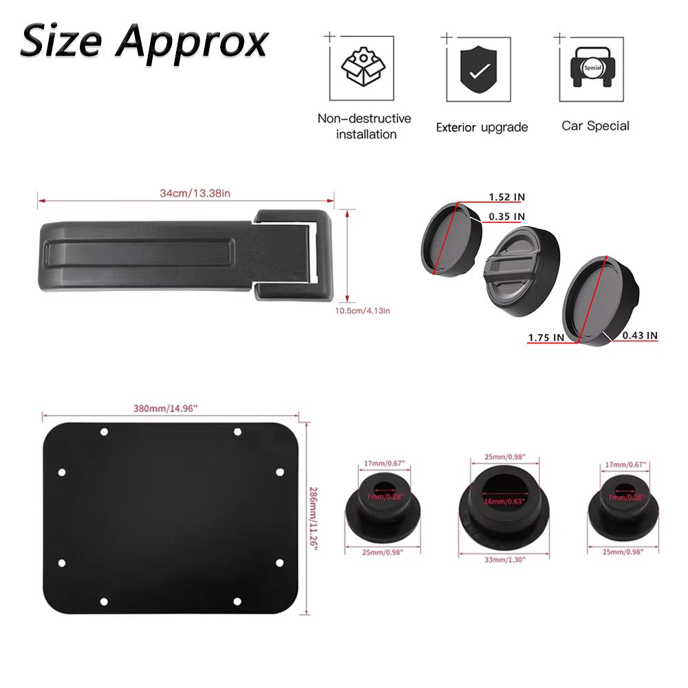 Tailgate Exhaust Vent Panel Hinge Cover Tail Light Lower Trim Keyhole Cap for Jeep Wrangler JK 2007-2017 Exterior Accessories