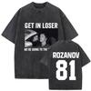 Heated Rivalry Ilya Rozanov 81 T Shirts Boston Hockey Vintage Washed Harajuku Oversized Tshirt Man Women 100 Cotton Tops Tees