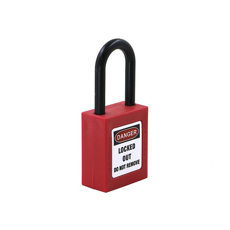 Safety Lockout Padlock 38mm Nylon Shackle Engineering Plastics OSHA LOTO Hazardous Energy Isolation Keyed-Different Keyed-alike