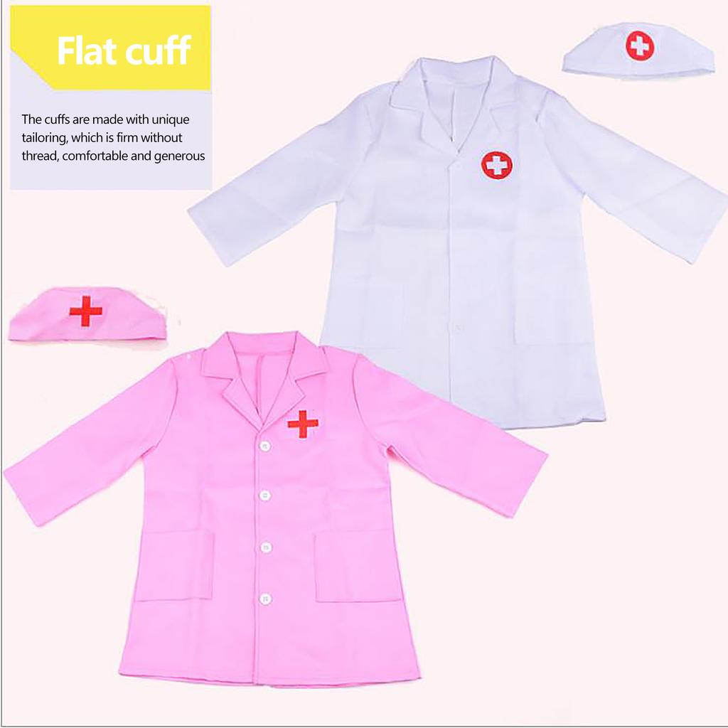 Kids Doctor Costume Doctors Play Set Toddler Doctor Dress Up Clothes for Role Play for 120cm Kids