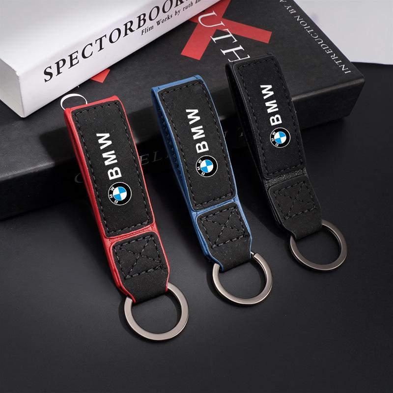 Fashion Luxury Car Key Chain Suede Leather Keychain Keyring for BMW Performance E36 E39 E46 E53 E90 M3 M5 X1 X3 X5 X6 X7 G20 G38 djbf00