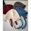 Adjustable Knit Beanie Hat Women - Oversized Warm Woolly Cap With Ear Coverage Pure Color Foldable All