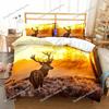 3D Print Reindeer Wild Bedding Set King Queen Twin Single Size Duvet Cover Pillow Cases Bed Linen Bedding Set Home Textileextile