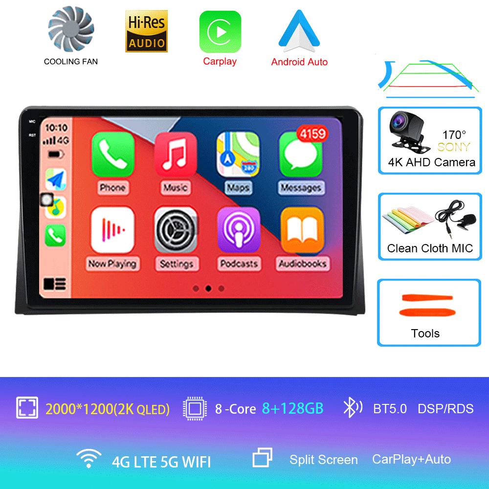 Android 14 Car Radio CarPlay For VW Multivan T5 Transporter 2003 - 2015 4G GPS DSP 2Din Stereo Multimedia Video Player BT