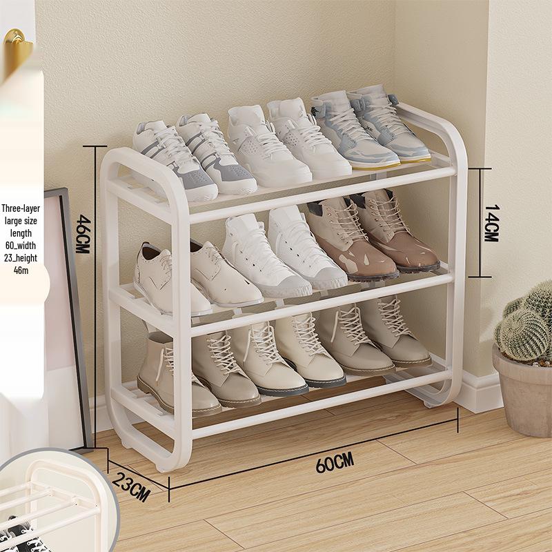 Multi-Layer Alloy Shoe Rack for Dormitory and Home Entrance Hallway