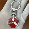 1pcs 3D Metal Car Styling Emblem Keychain Key Chain Rings For Mitsubishi Eclipse Lancer Outlander Pajero ASX Colt I200 Triton Ex WM1