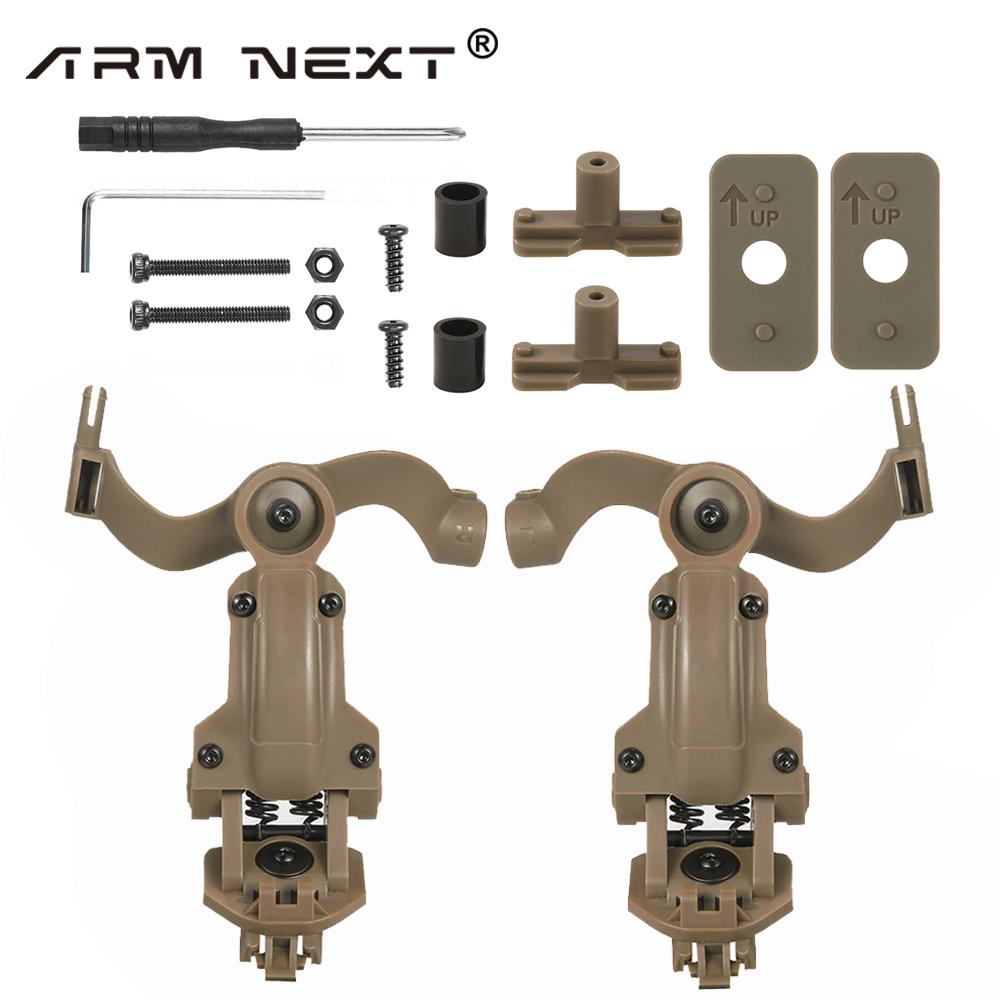 Shooting Headset Bracket Rail Mount Kit ARC Helmet Rail Adapter for OPS Core ARC and Team Wendy M-LOK Rails Headphone Brackets