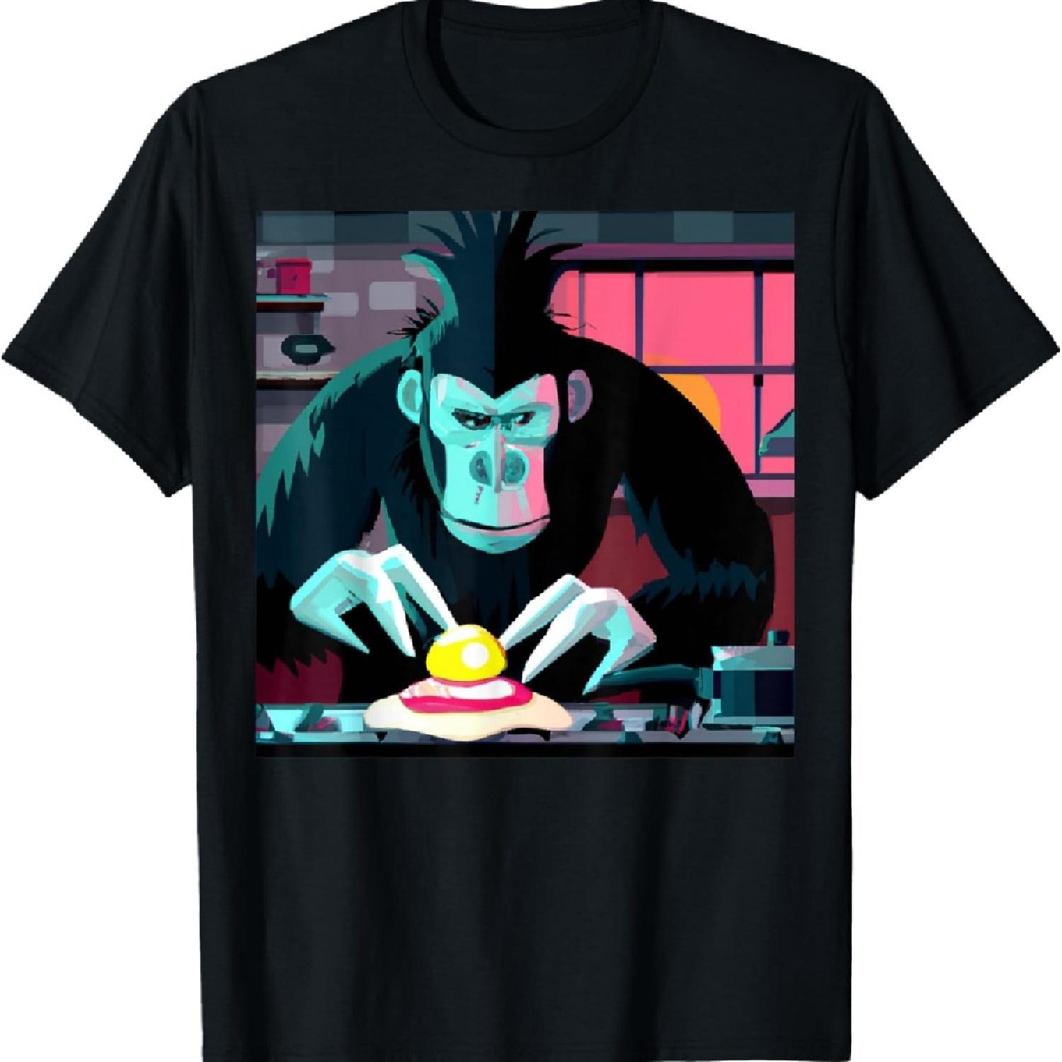 

Cyberpunk Gorilla Aesthetic Graphic Vintage Retro Logo #41 T-Shirt XXXXXL чорний