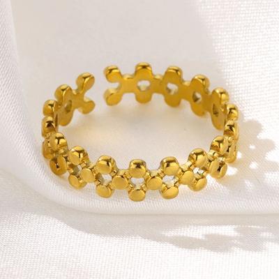 Duté korálky DNA Otvorené nerezové krúžky pre ženy 2024 Trendy zlatá farba Estetické Svadobný pár Krúžok Dámske šperky anillos