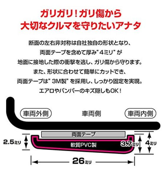 Protects Against Under a classic molding that glides over impacts to prevent scratches and 3M Tape Available in Two Under Bumper Spoiler Guard