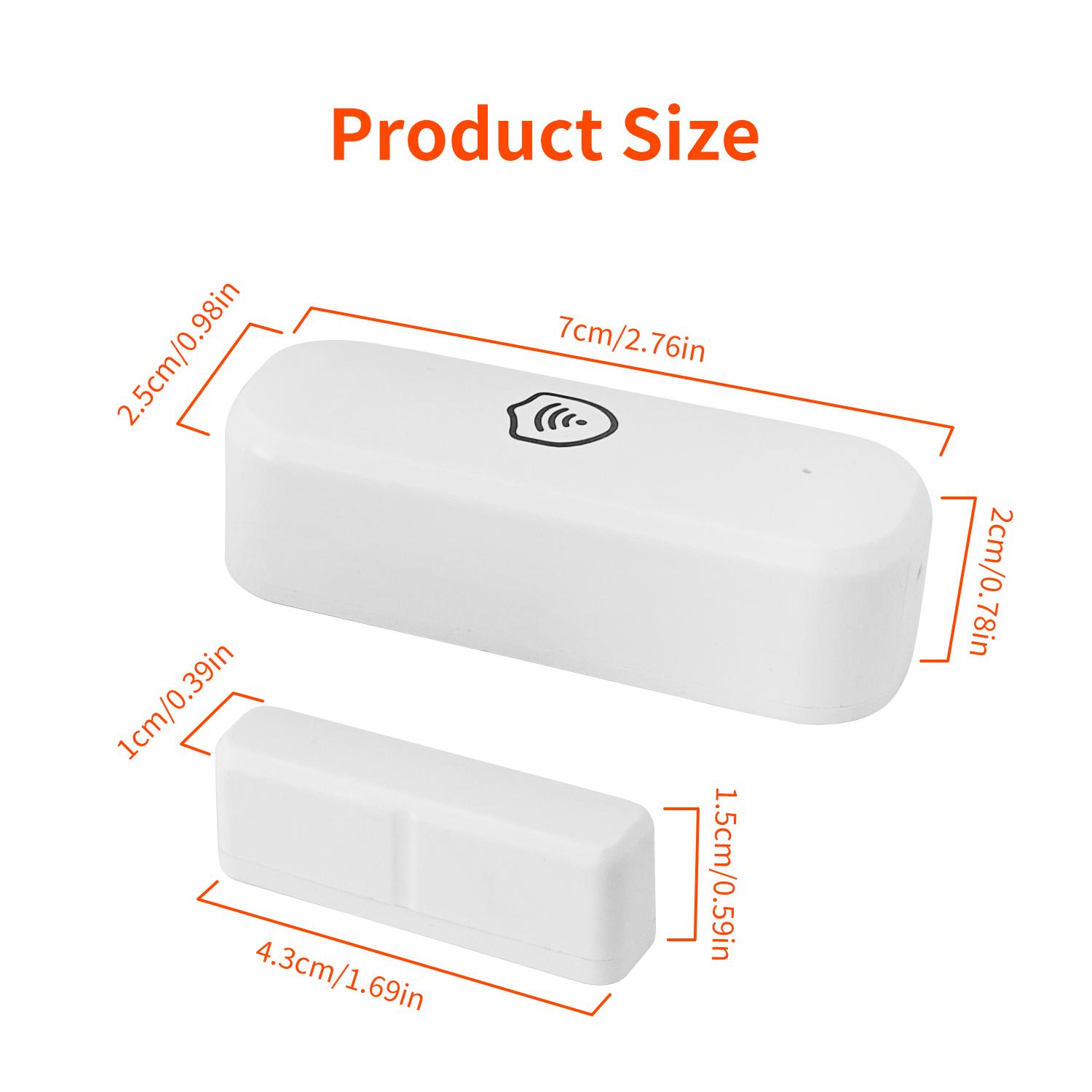 Tuya WiFi or Zigbee Door/Window Sensor Smart Home Open/Closed Alarm Security System Smart Life Remote Monitoring 1 pcs WiFi