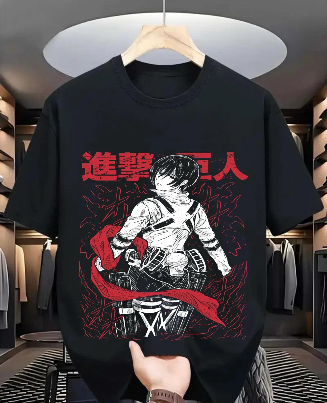 Attack on Titan T-Shirt Mikasa Shingeki No Kyojin Anime Horror shirt All Size M