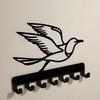 Bird Design Key Hanger 7 Hook Wall Mounted Organizer Rustproof Durable Home Decor
